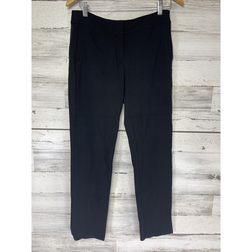 Eileen Fisher Pants Women's Small Petite Black Tapered Viscose Stretch Pockets